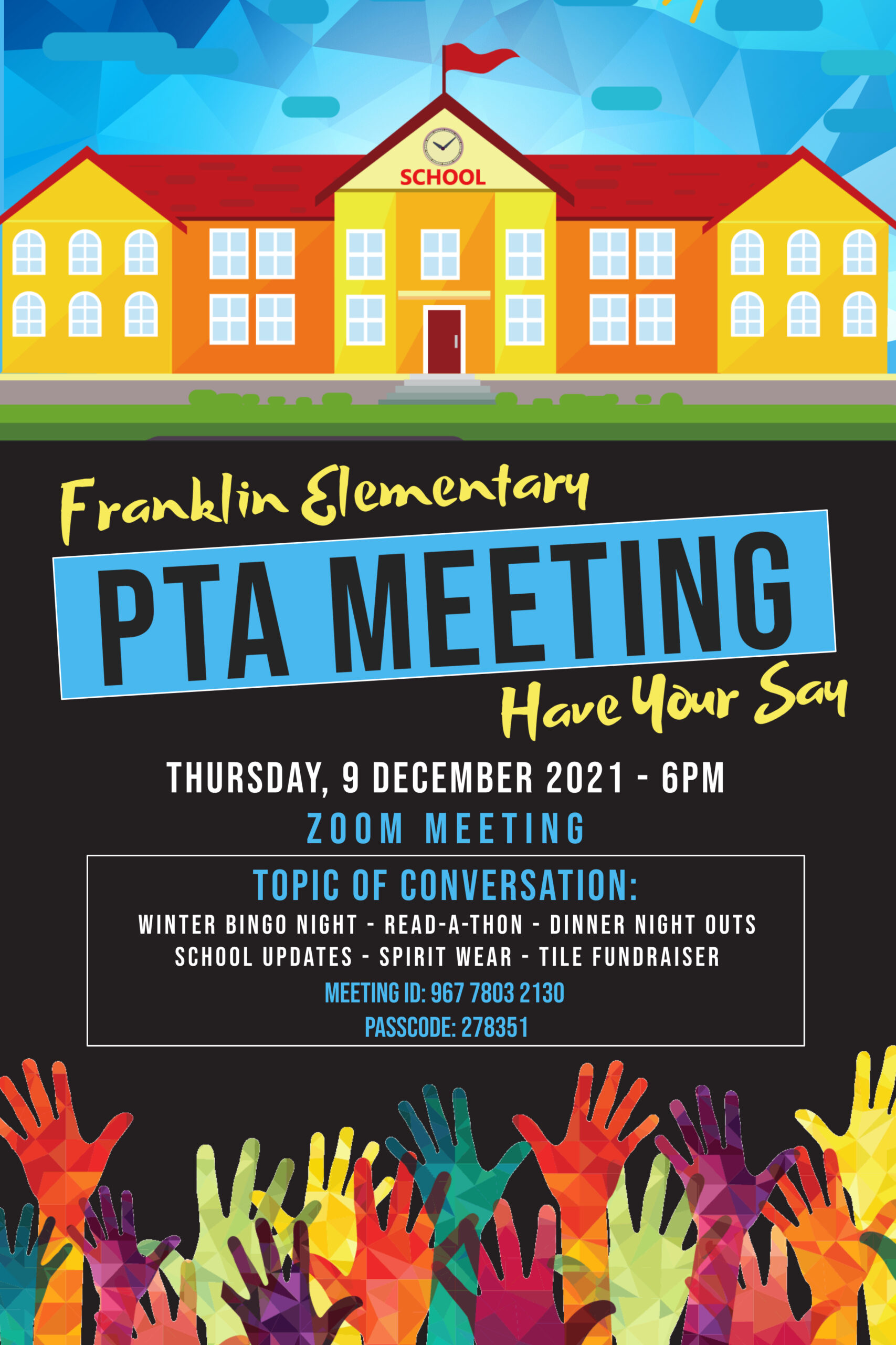 December PTA Meeting – Franklin Elementary PTA